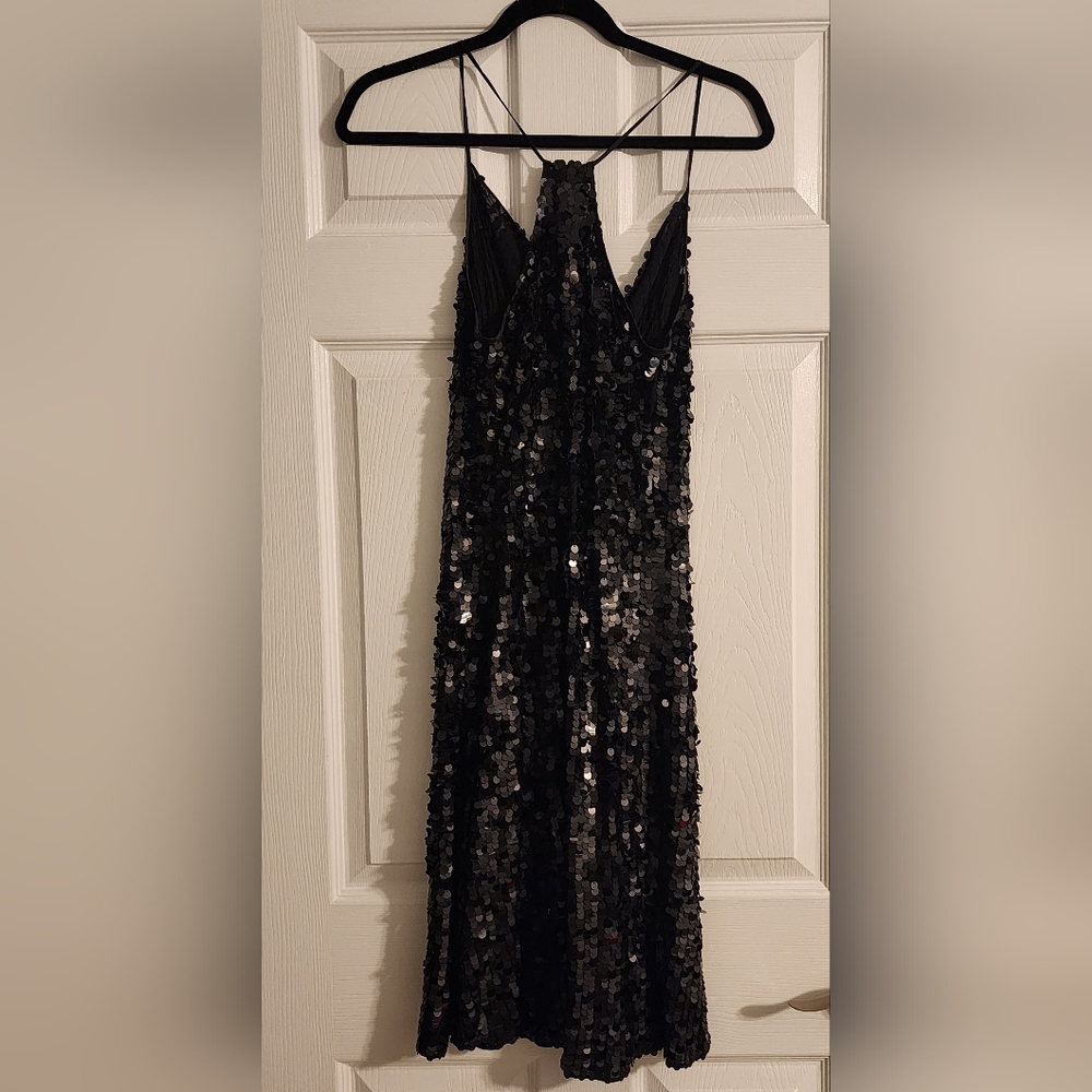 Peter Nygard Sequin Cocktail Dress 100% silk fabric - Picture 2 of 2